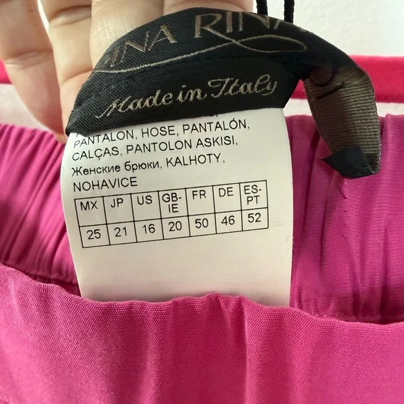 Marina Rinaldi RUPIA WIDE LEG Fuchsia Pants NWT- 16 - Picture 8 of 9